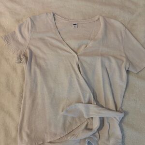 Old Navy Cream V-Neck Top